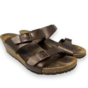 Brown Leather Women's Sandals Papillio